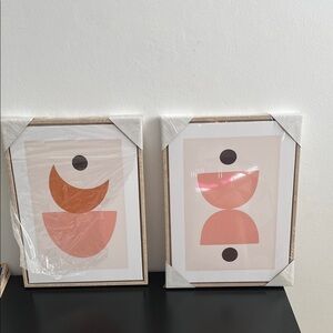 Modern Abstract Art Prints - Pink and Orange